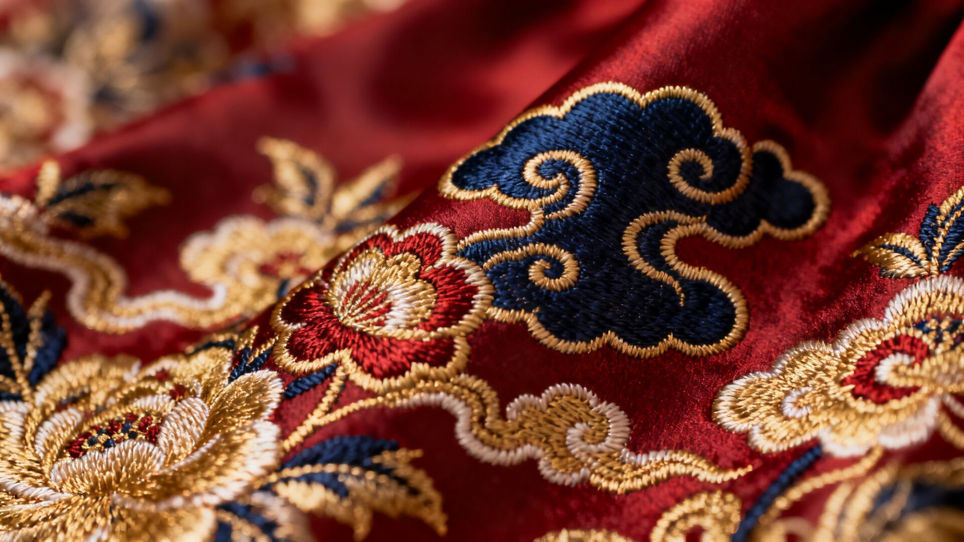 Pleated silk fabric texture