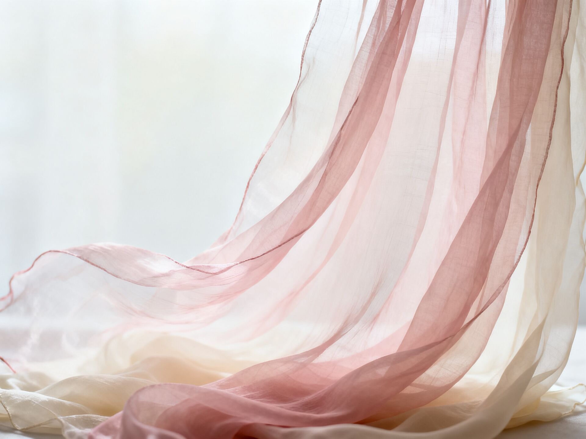 Sheer silk gauze fabric