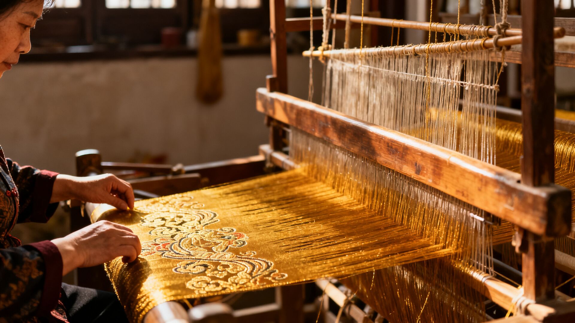 Silk weaving craftsmanship